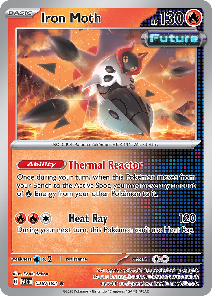 Paradox Rift Non - Holo Iron Moth #28/182
